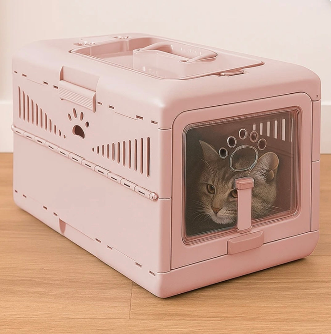 Transportador plegable para gatos y perros pequeños