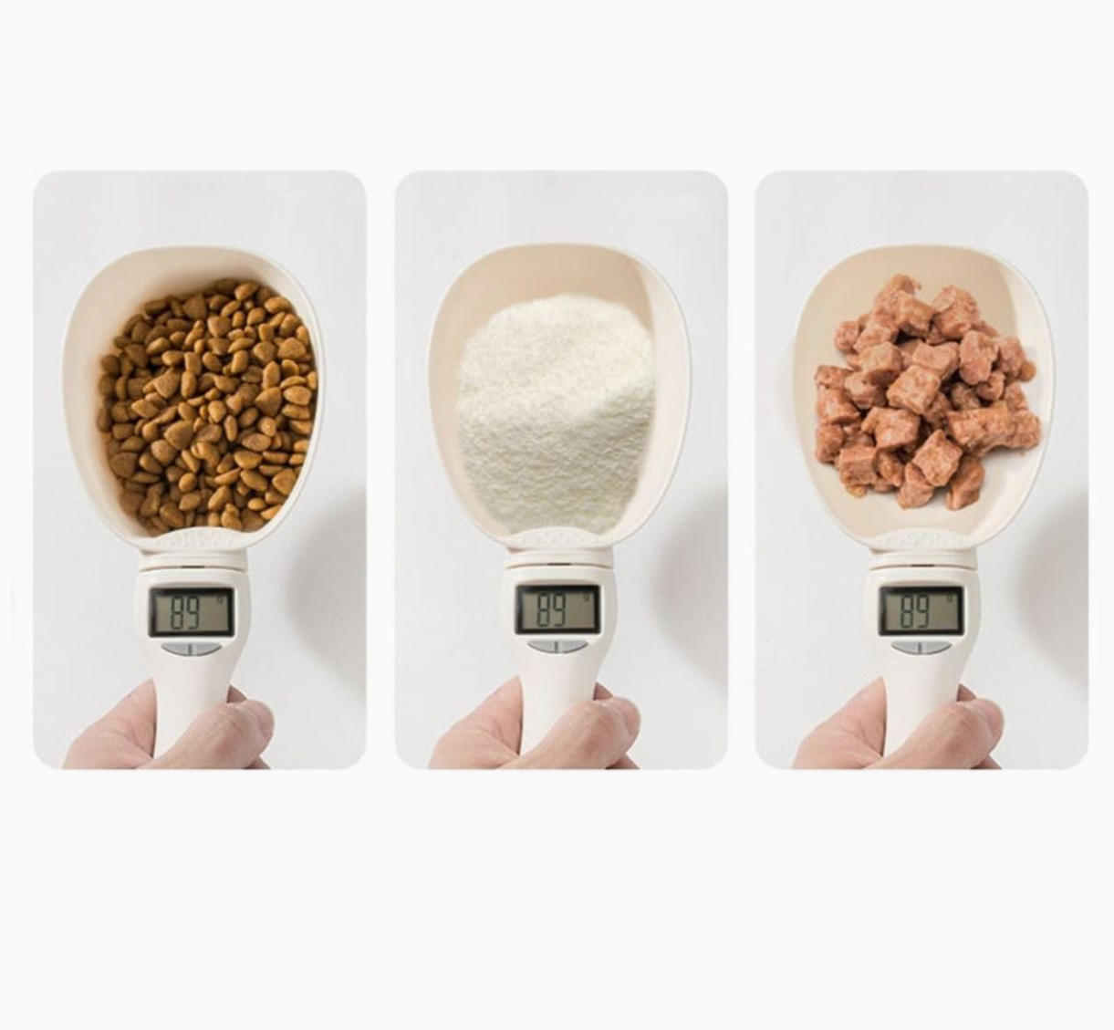 Cuchara digital medidora de comida para perros y gatos