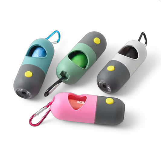 Dispensador de bolsas con linterna para perros PQLX