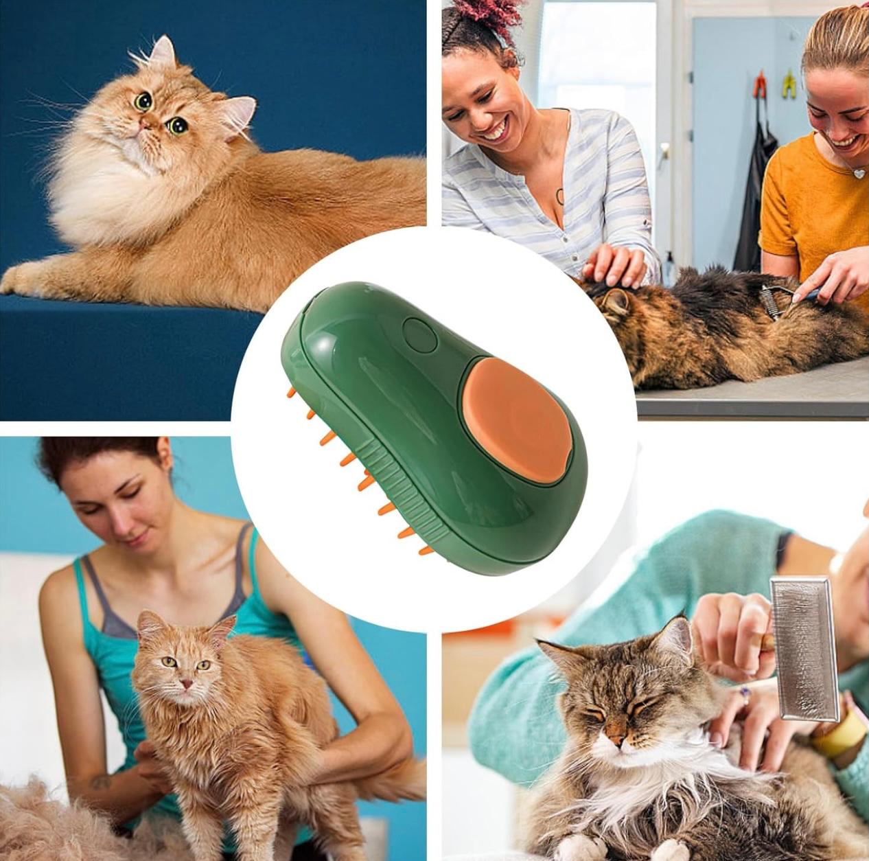 Cepillo a vapor en forma de aguacate para perros y gatos