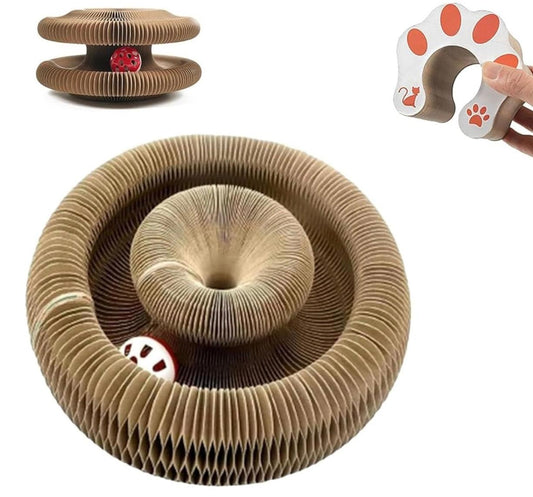 Rascador en forma de acordeón para gatos