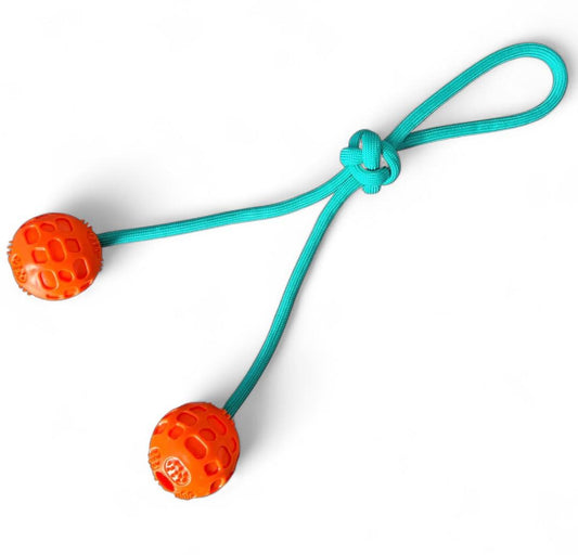 Juguete Lazo con doble pelota para perros