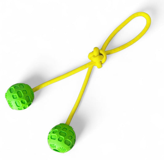 Juguete Lazo con doble pelota para perros