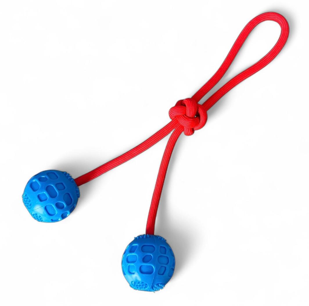 Juguete Lazo con doble pelota para perros