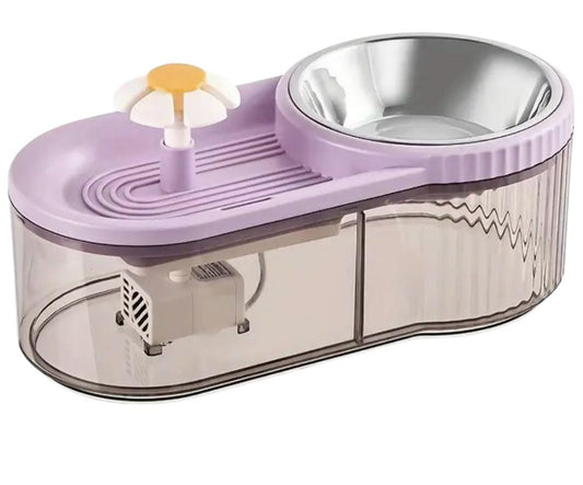 Fuente de agua y comedero para gatos y perros pequeños