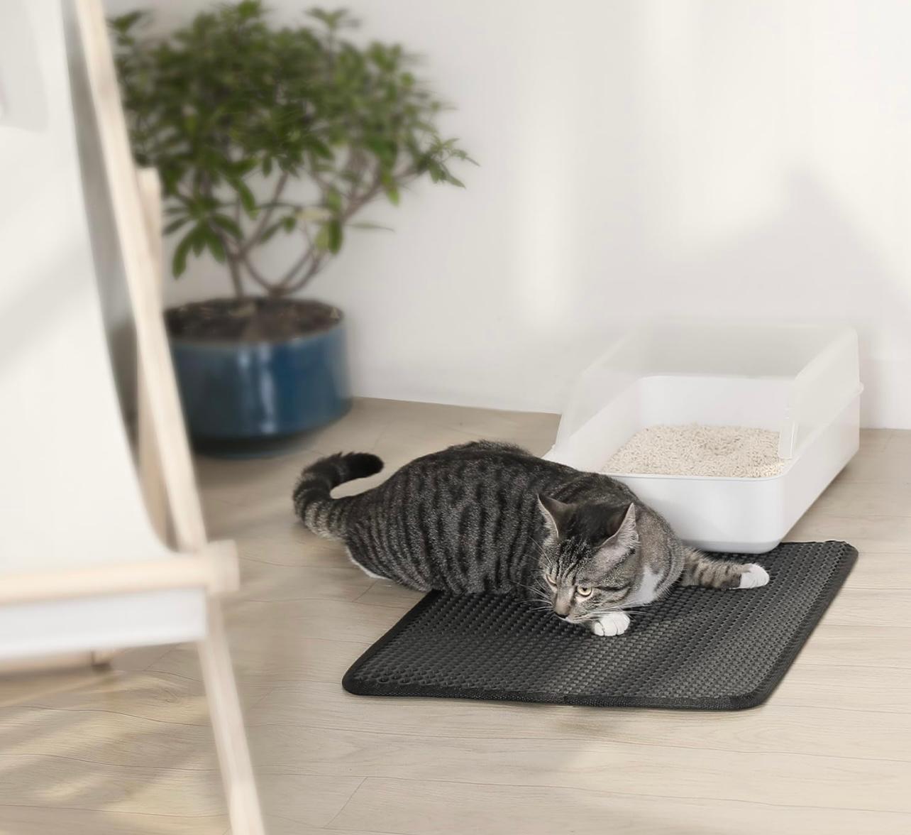 Alfombra para arenero de gatos