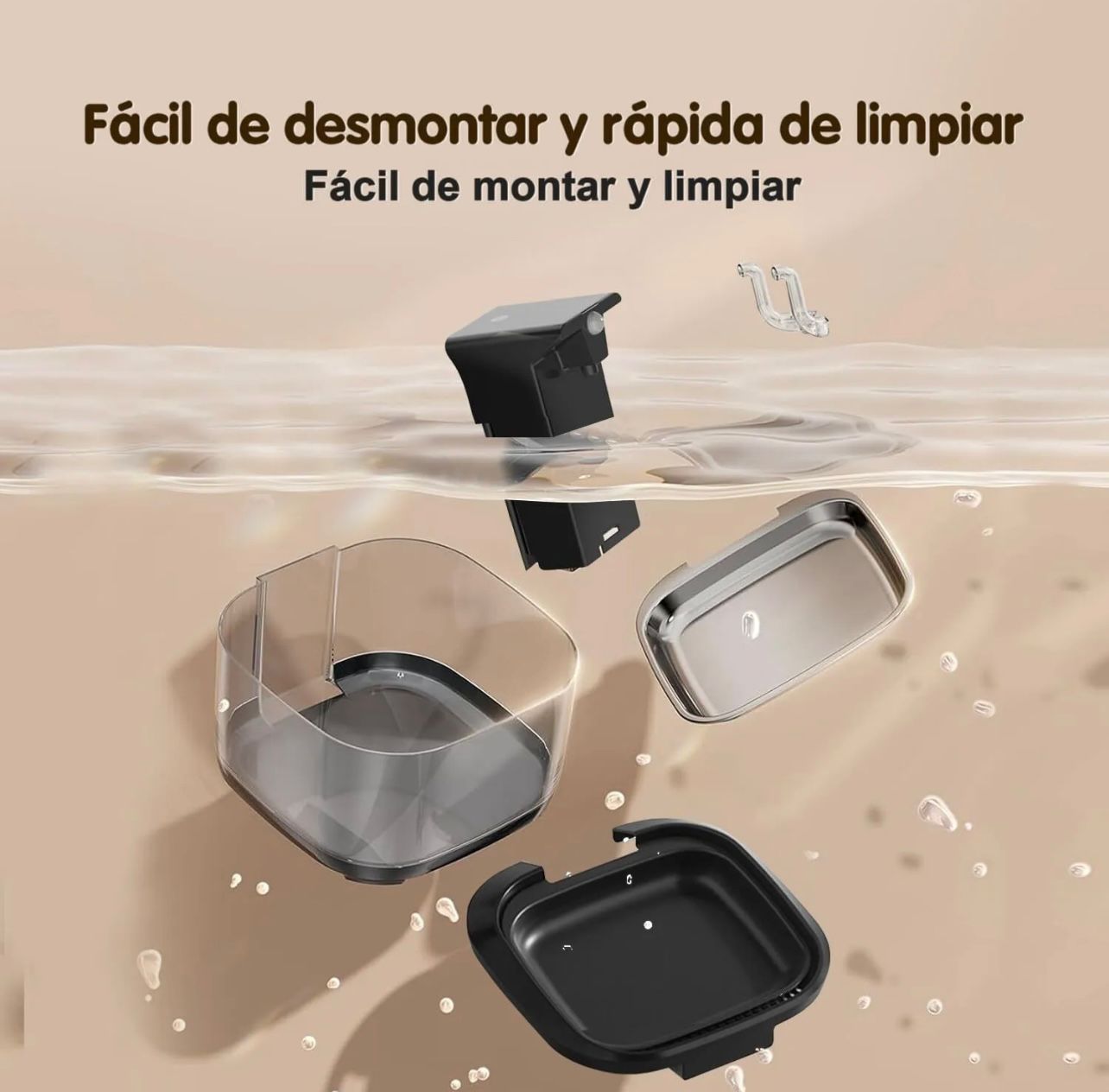 Fuente bebedero de agua automática inalámbrica con sensor de movimiento para gatos