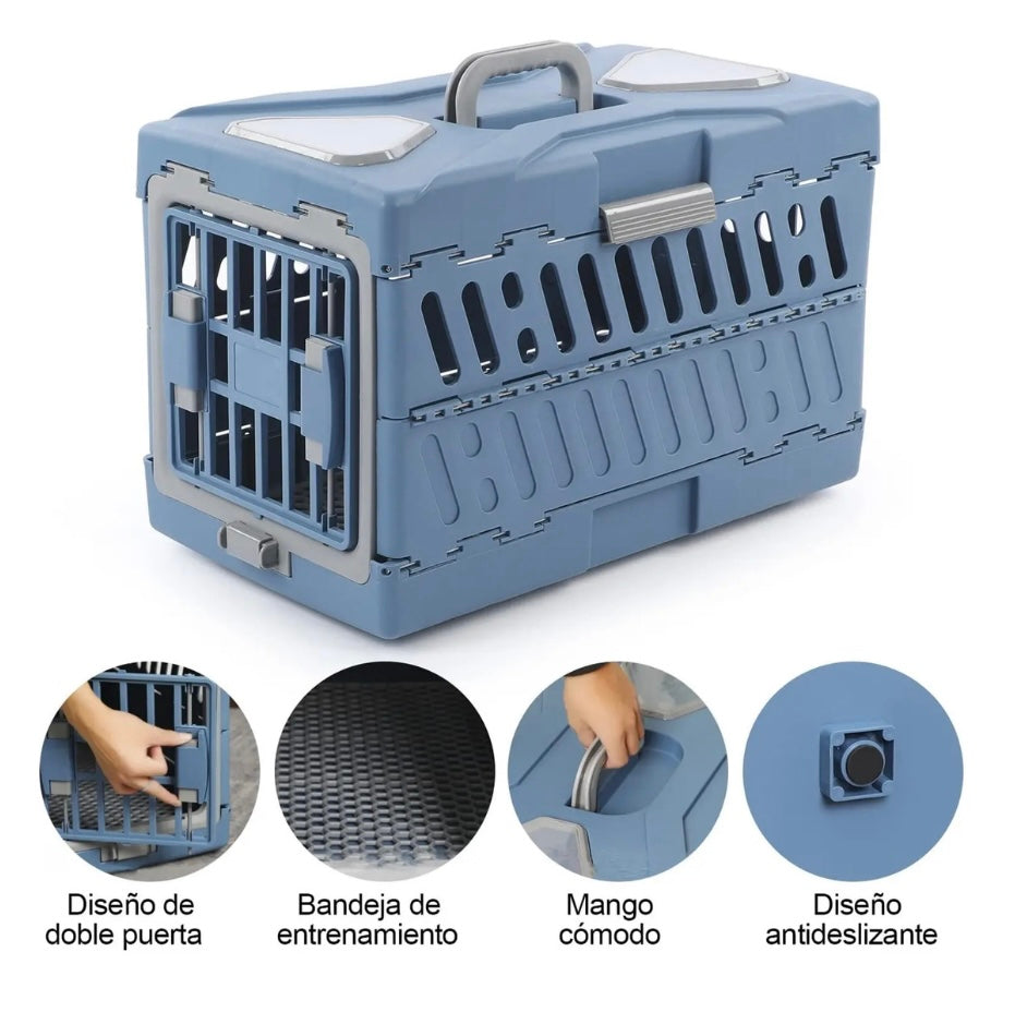 Transportador plegable para gatos y perros