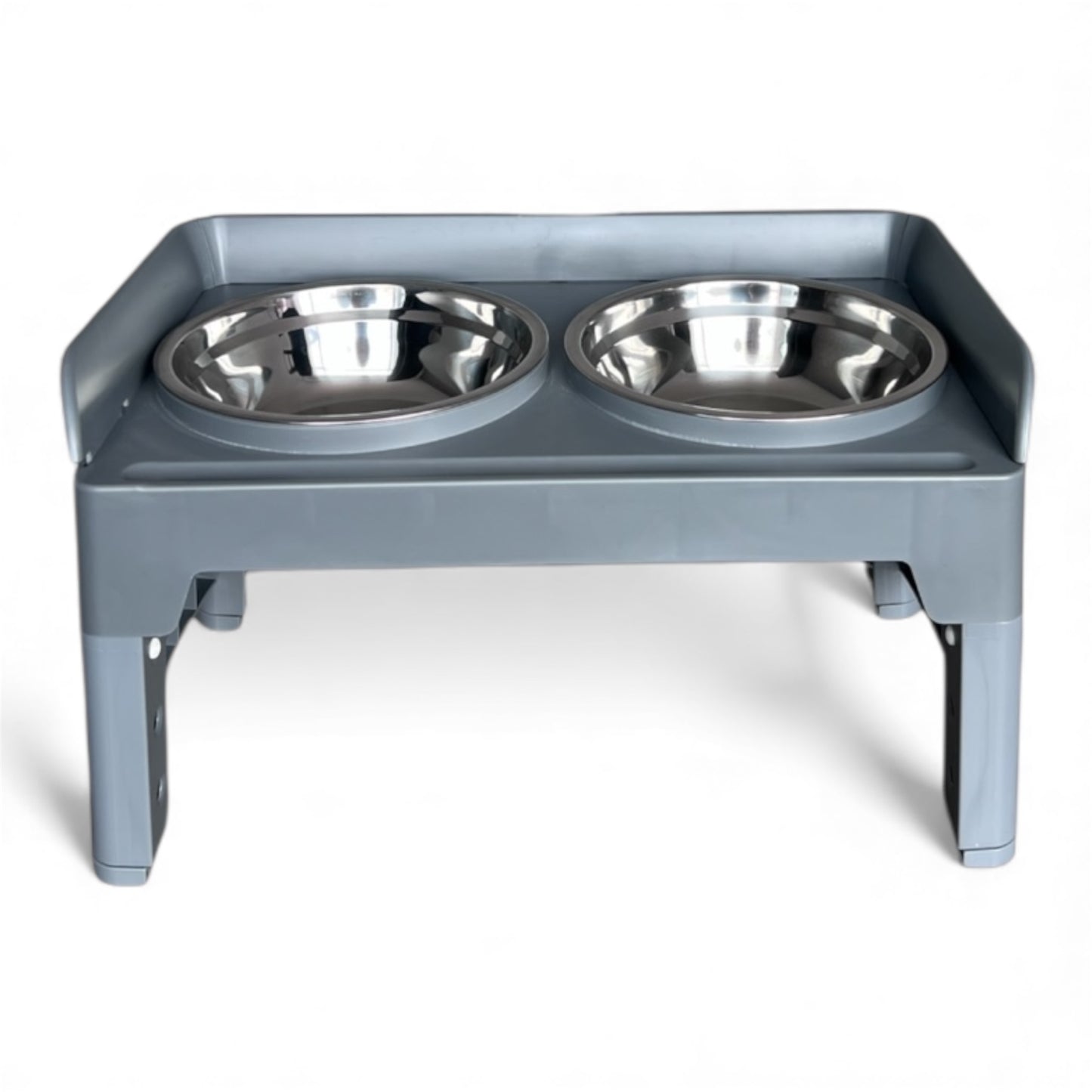 Comedero doble elevado con alturas ajustables para perros