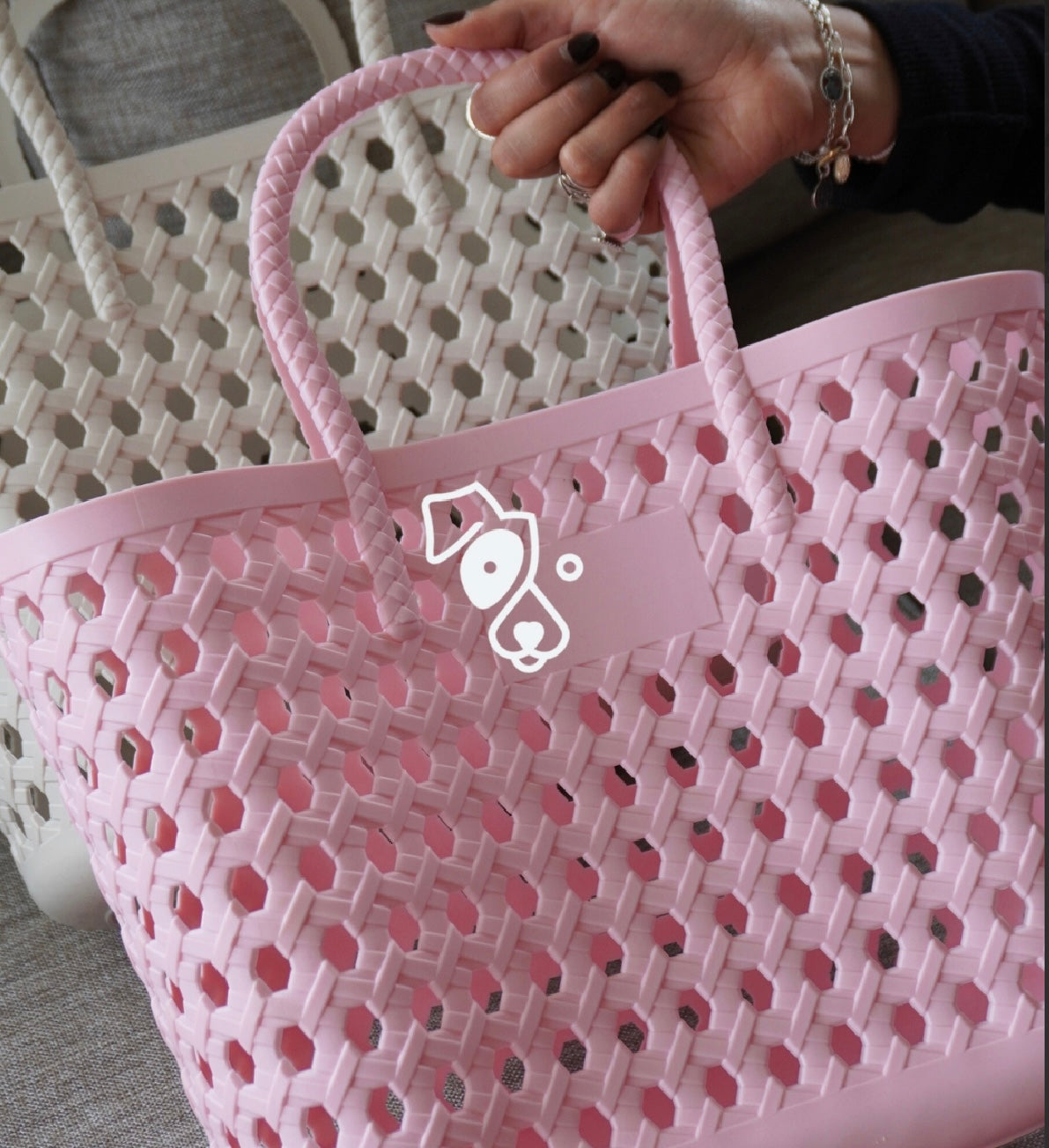 Bolso con diseño de canasta para gatos y perros pequeños