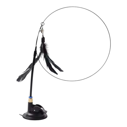 Juguete varita con plumas para gatos