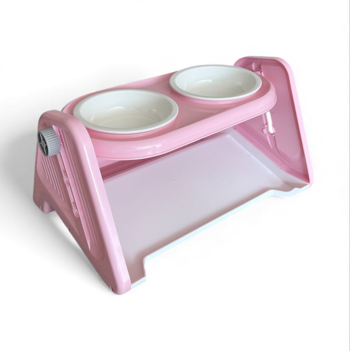 Comedero en cerámica con alturas ajustables para perros y gatos