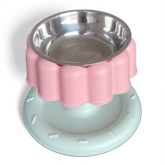Comedero pastel elevado para gatos y perros pequeños