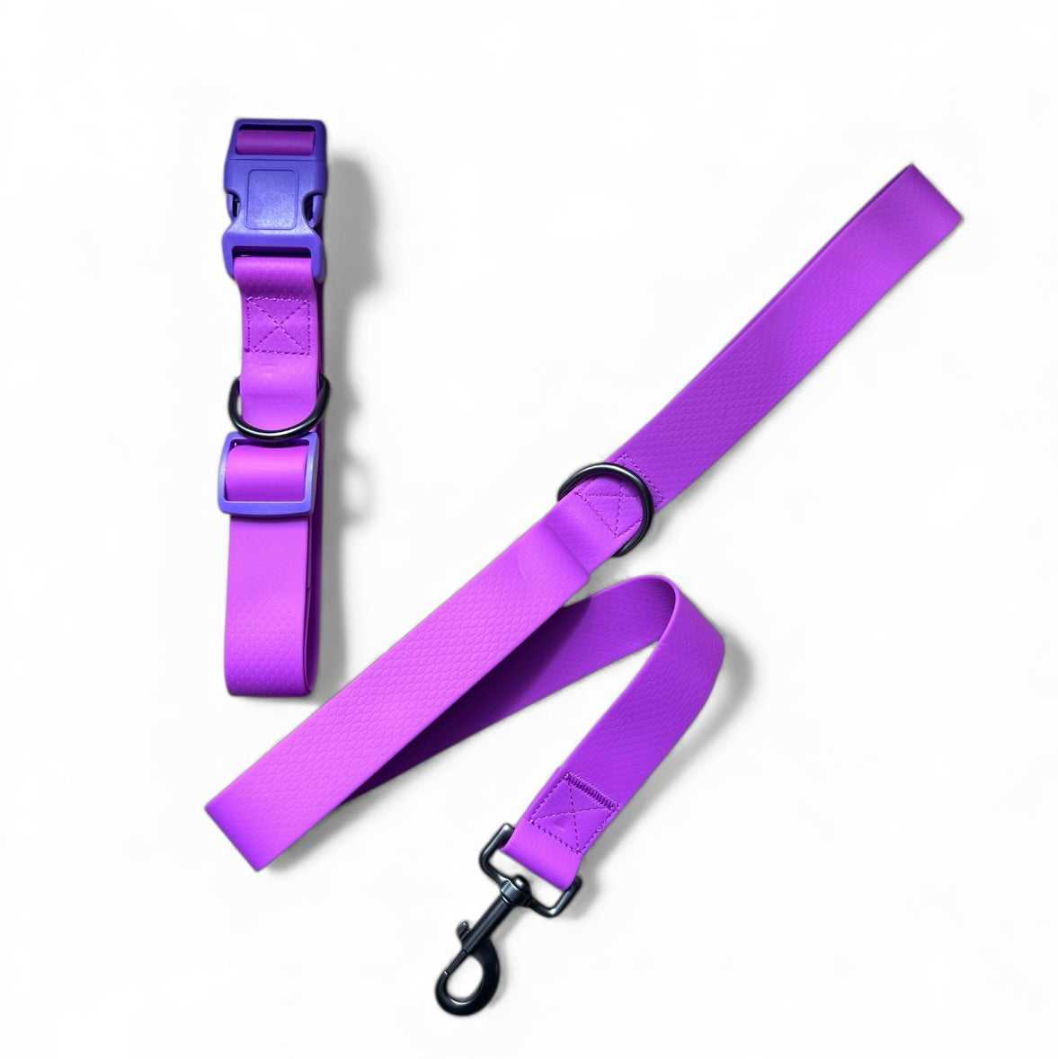 Set Correa y collar en silicona antifluido para perros