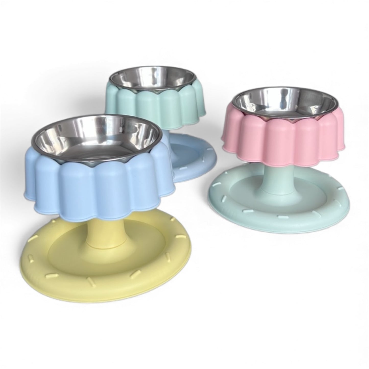 Comedero pastel elevado para gatos y perros pequeños