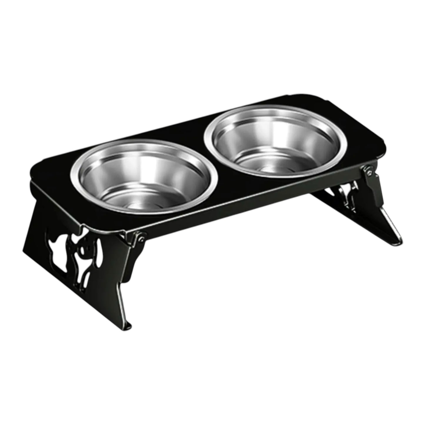 Comedero elevado doble para gatos y perros pequeños