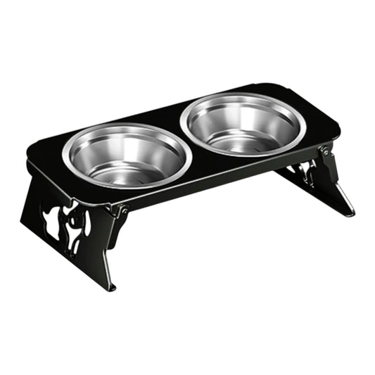 Comedero elevado doble para gatos y perros pequeños