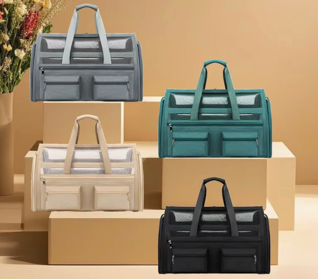 Maleta plegable para gatos y perros pequeños