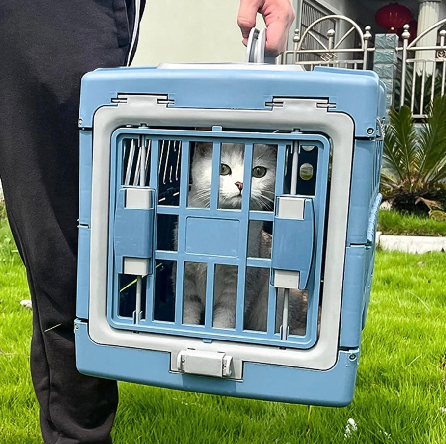 Transportador plegable para gatos y perros