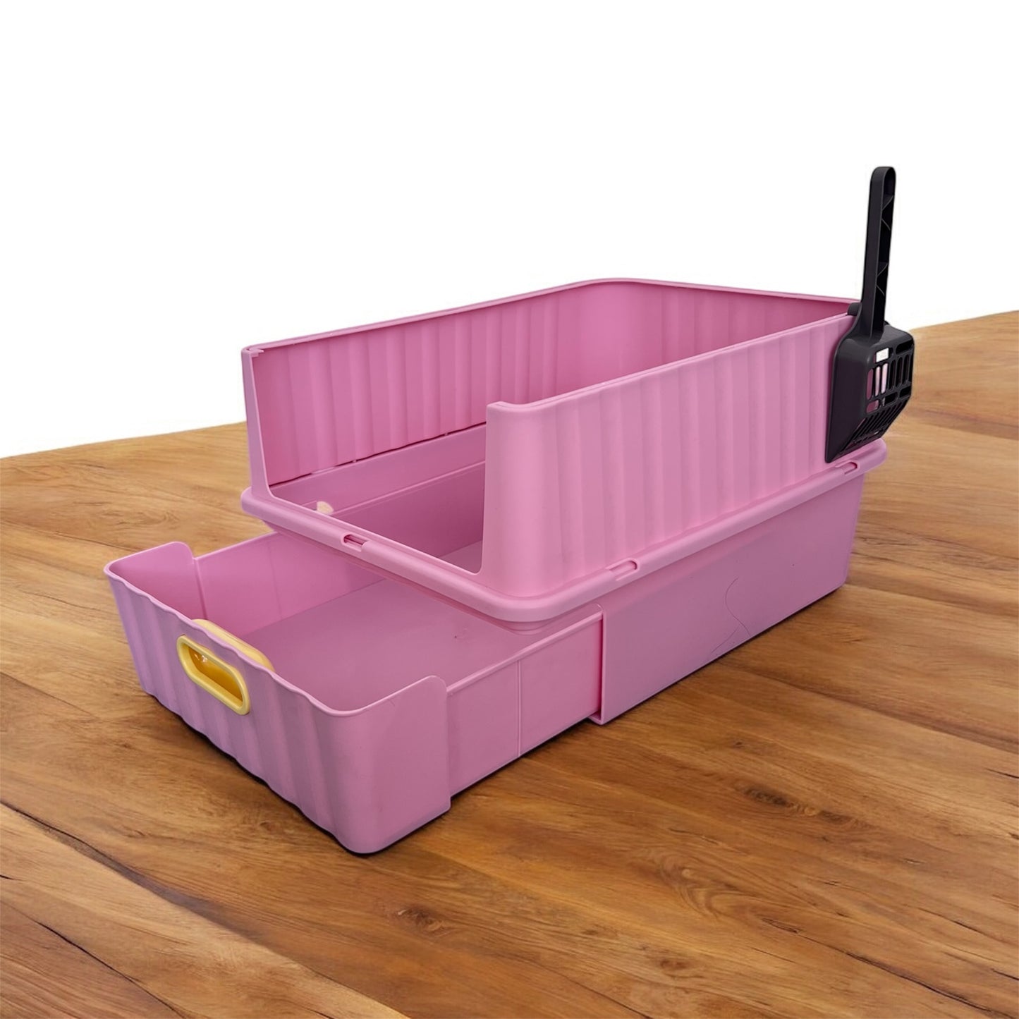 Arenero cerrado con bandeja extraible para gatos