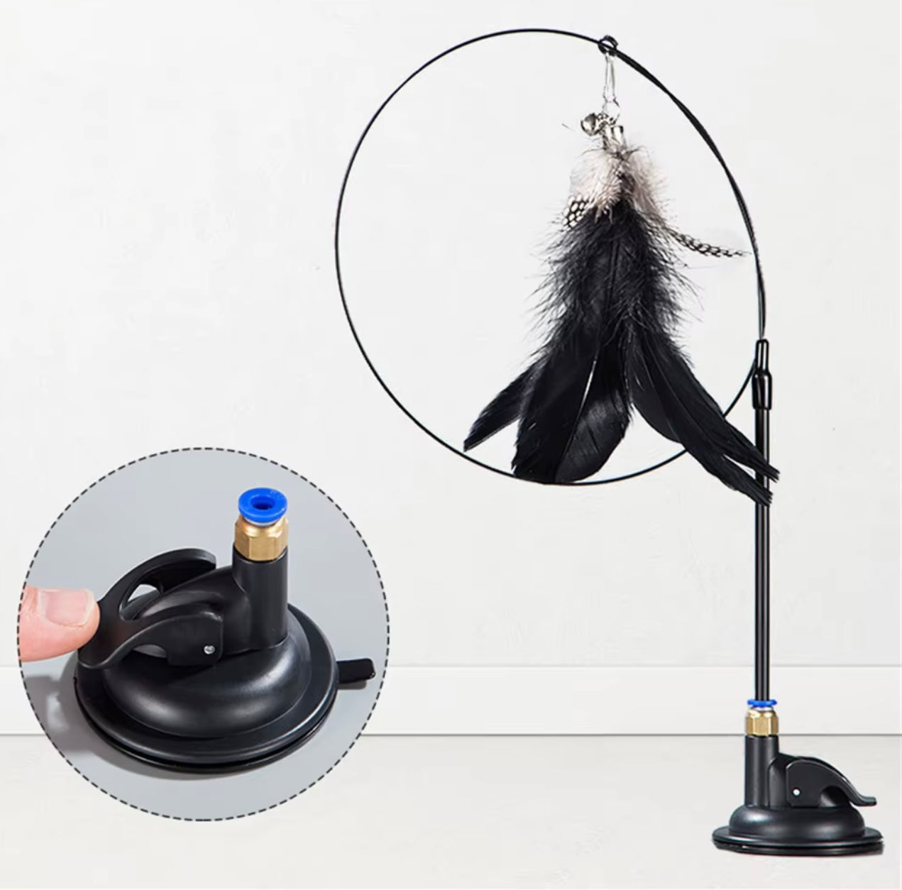 Juguete varita con plumas para gatos