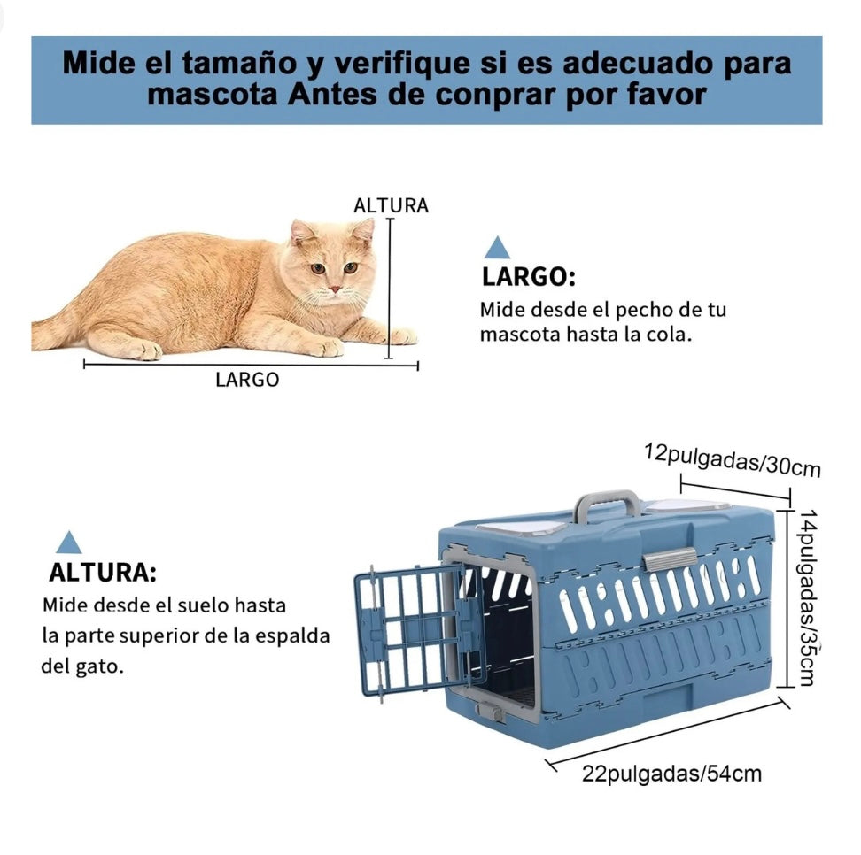 Transportador plegable para gatos y perros