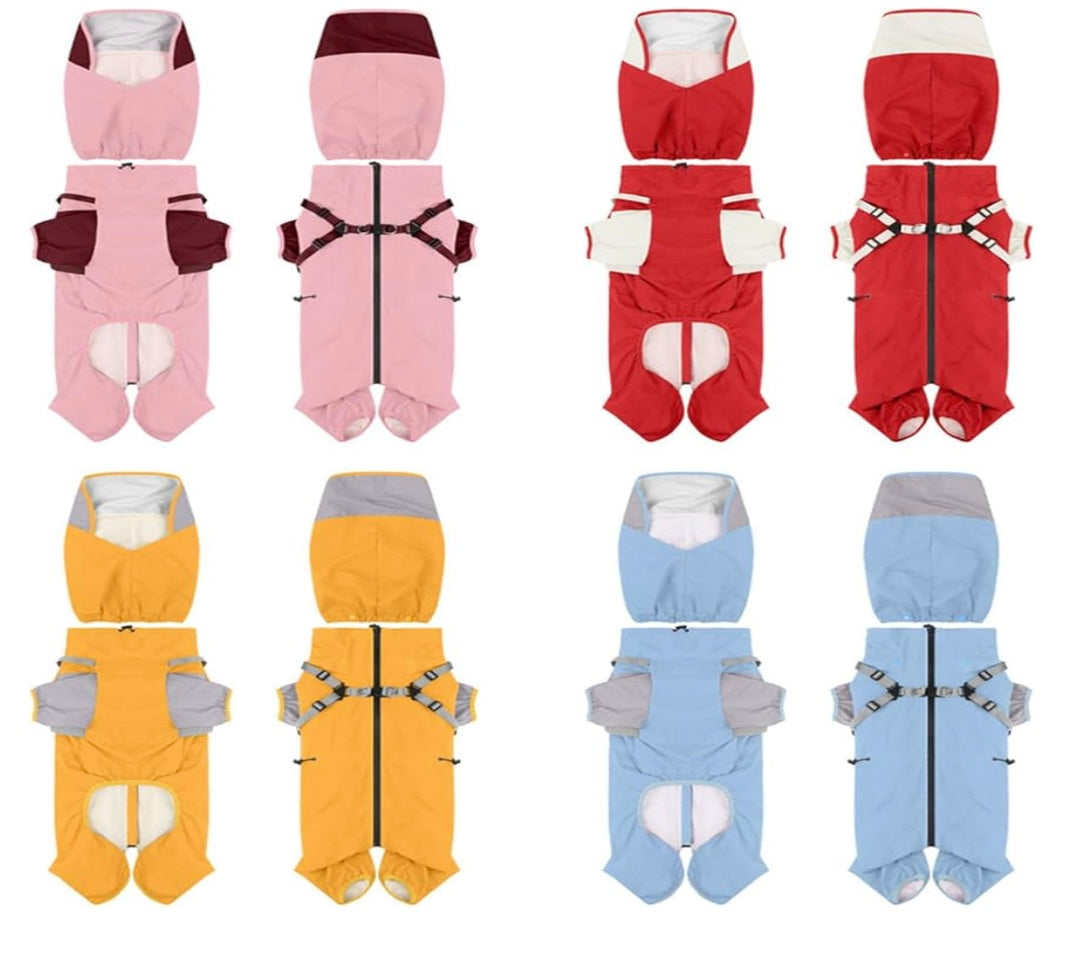 Chaqueta impermeable para perros pequeños y medianos