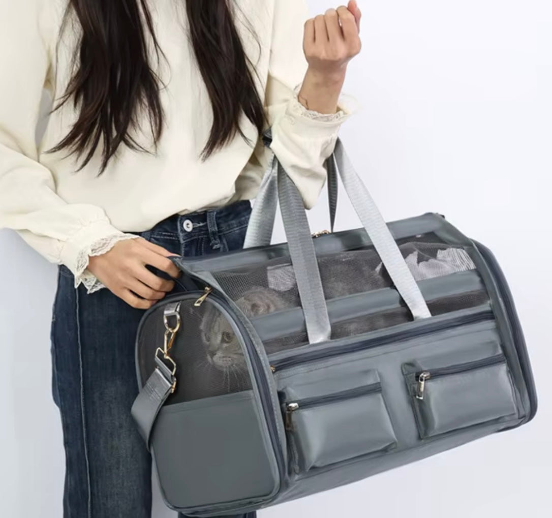 Maleta plegable para gatos y perros pequeños