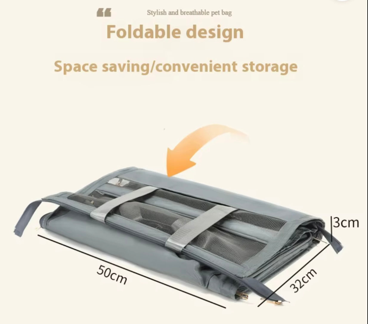 Maleta plegable para gatos y perros pequeños