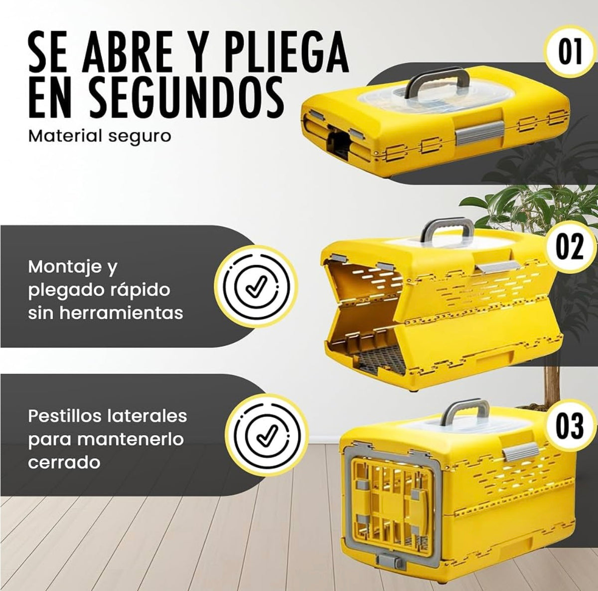 Transportador plegable  pequeño para perros y gatos