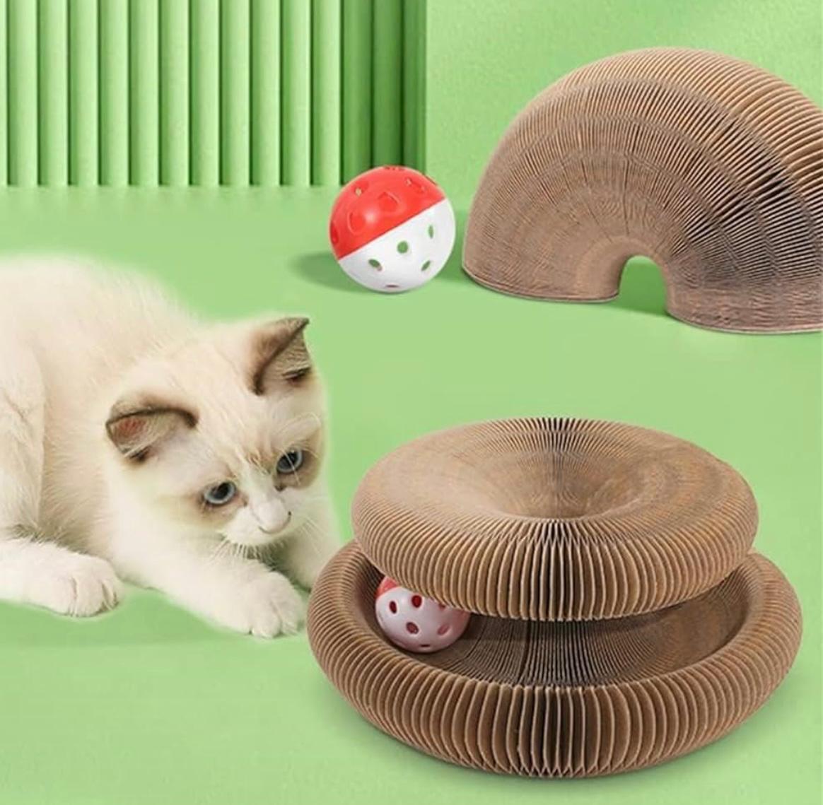 Rascador en forma de acordeón para gatos