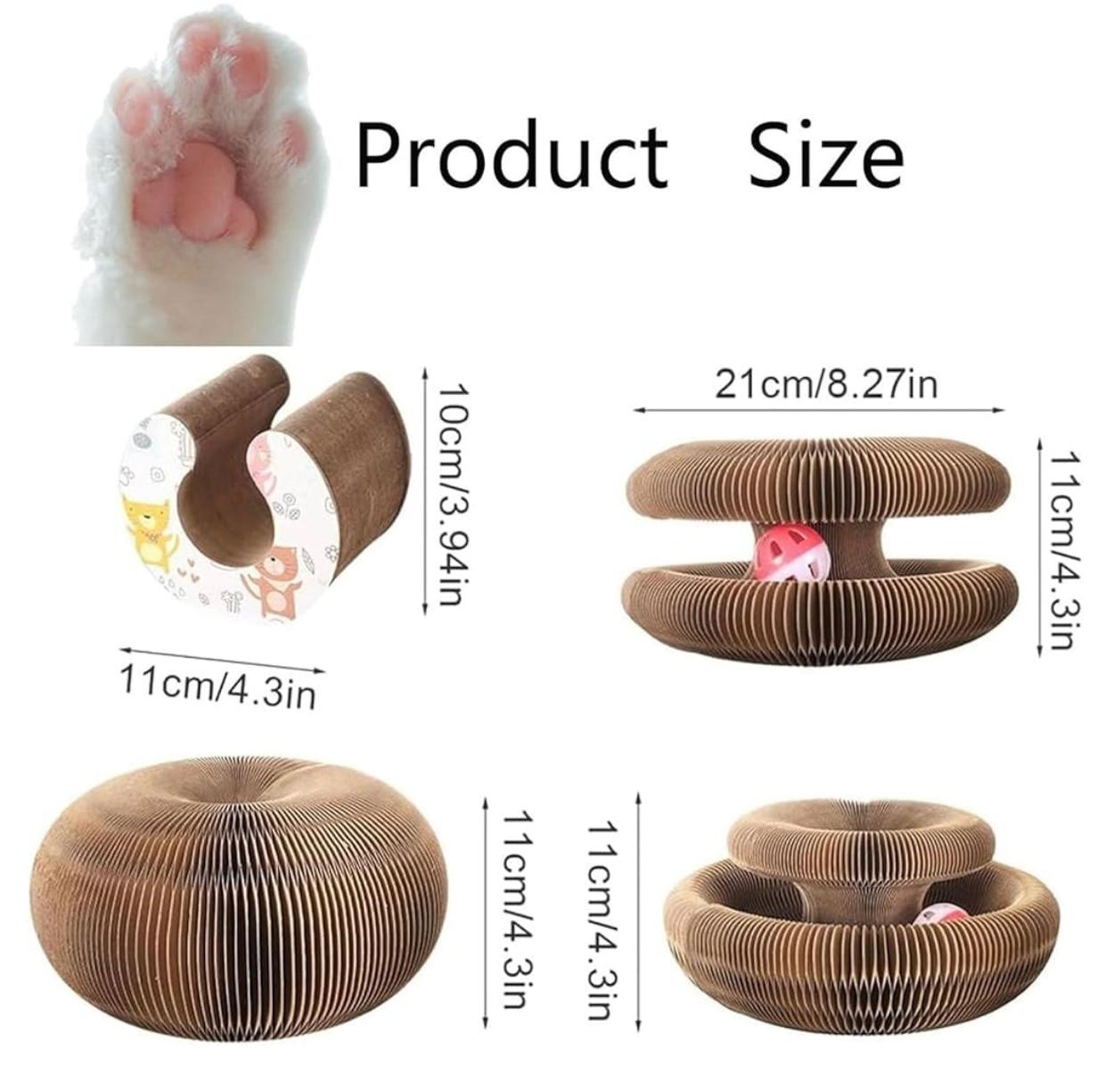 Rascador en forma de acordeón para gatos