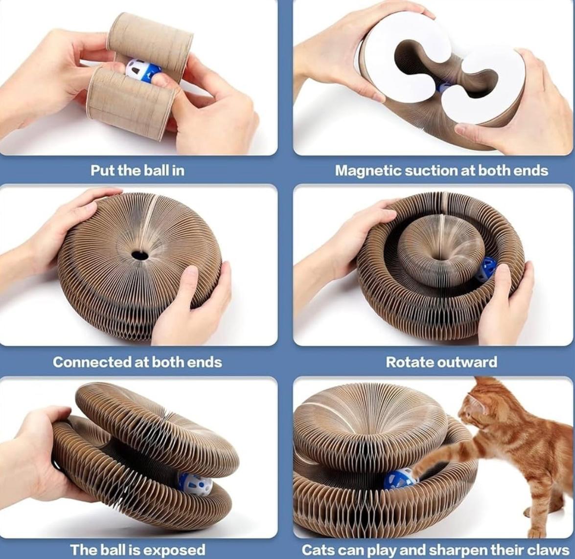 Rascador en forma de acordeón para gatos