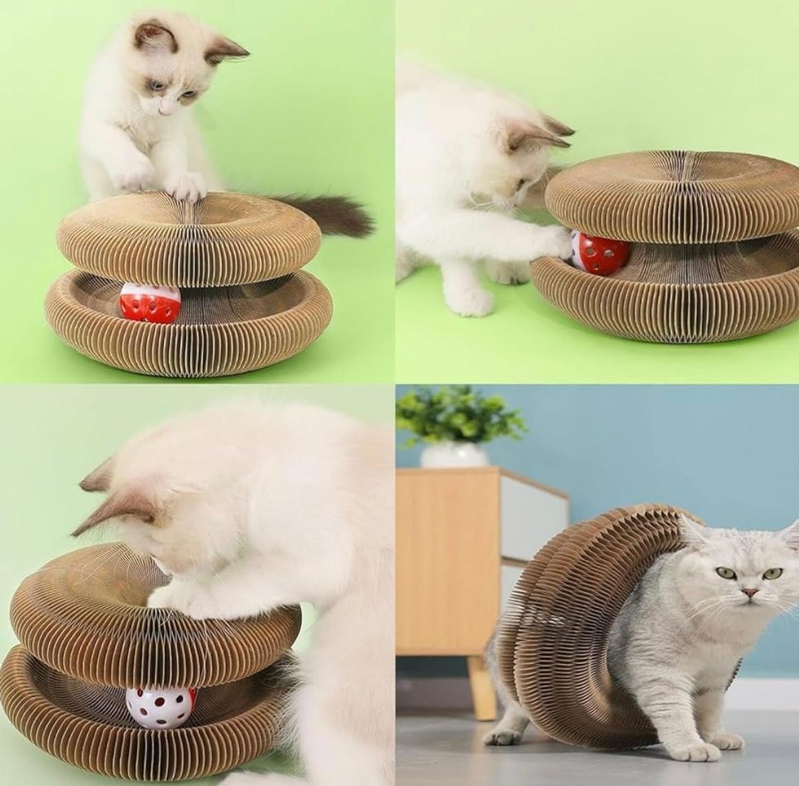 Rascador en forma de acordeón para gatos