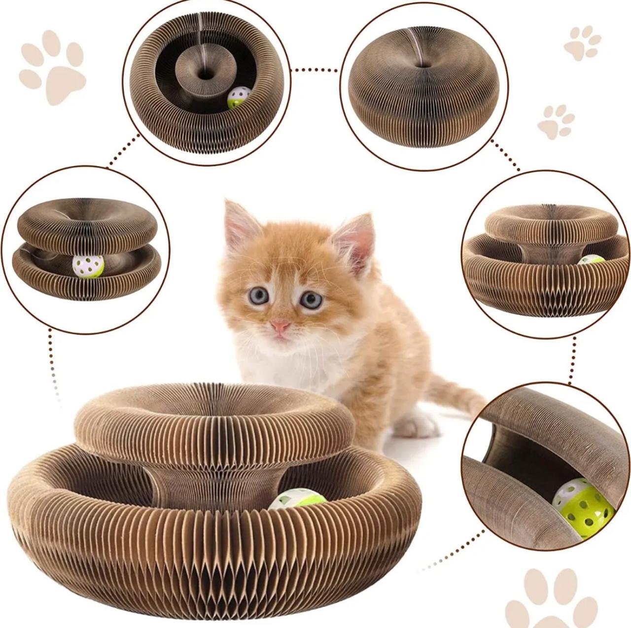 Rascador en forma de acordeón para gatos