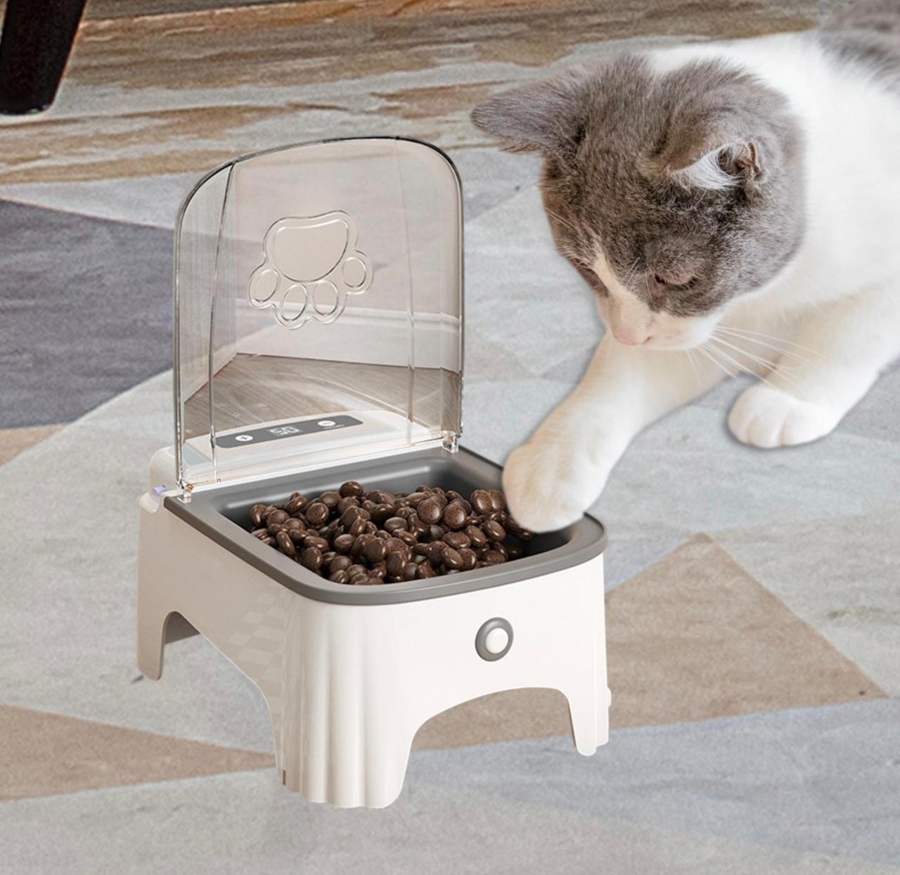 Comedero automático con sensor de movimiento para perros y gatos
