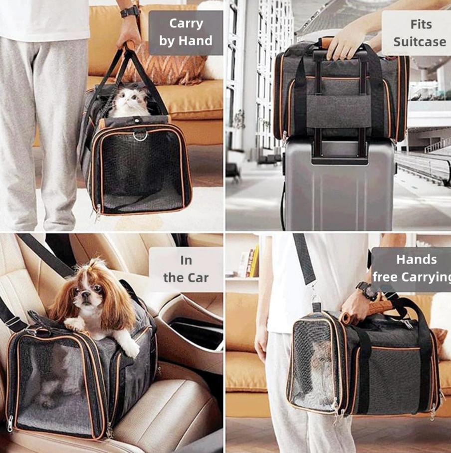 Maleta transportadora grande para perros y gatos