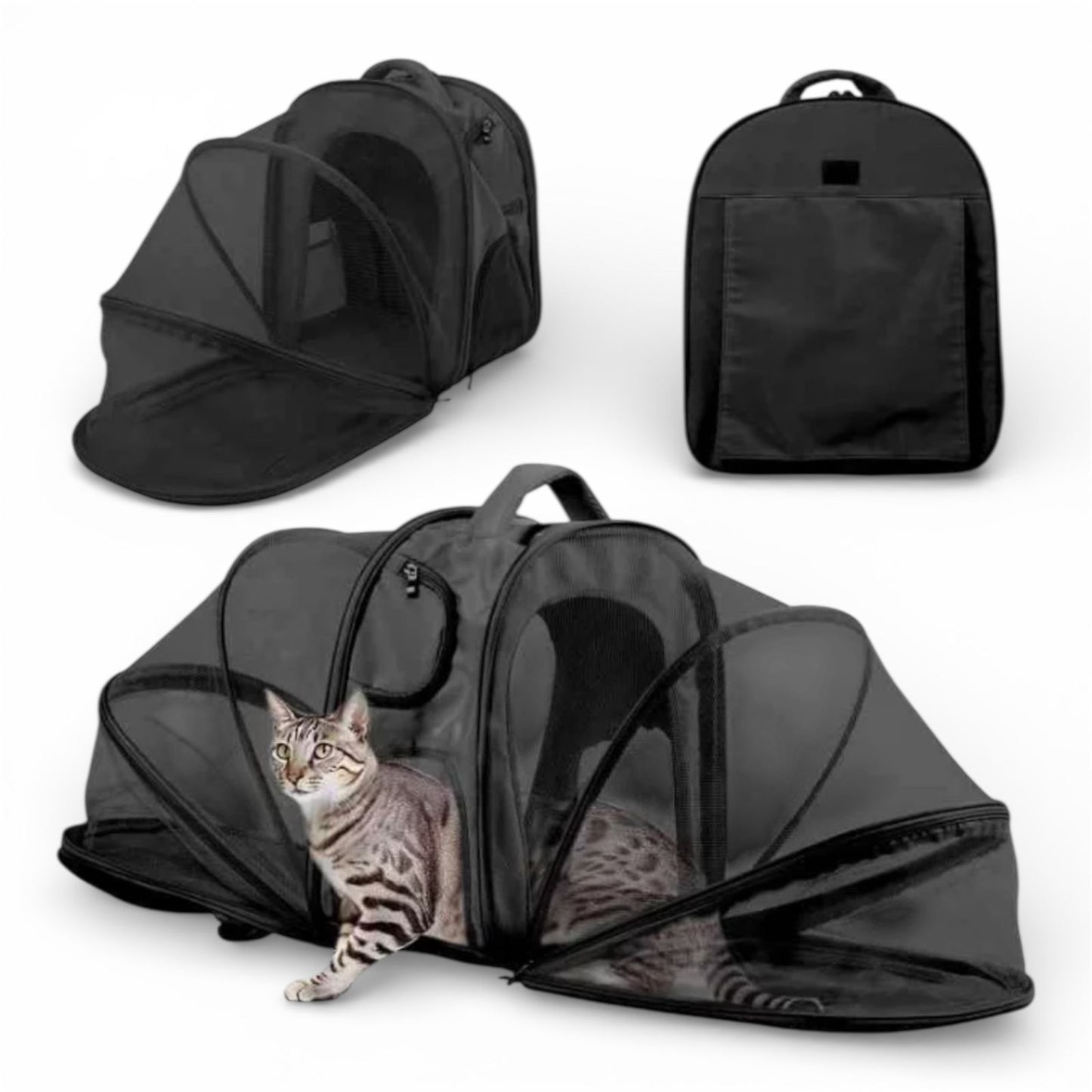 Maleta transportadora expandible para mascotas